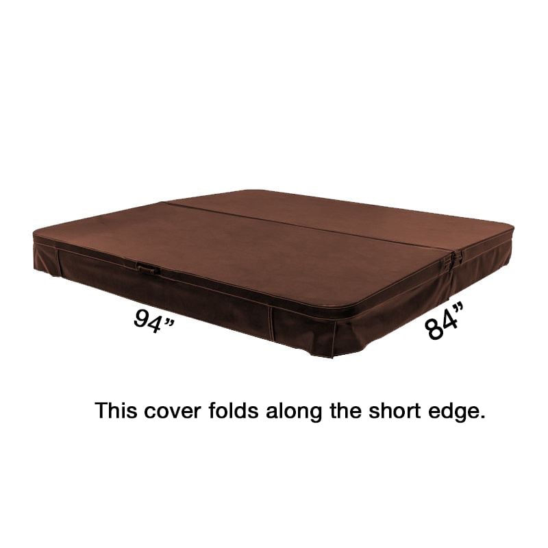 How does the hot tub cover fold?